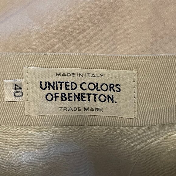 Vintage Benetton wrap skirt cream colour Ladies small - Picture 3 of 5